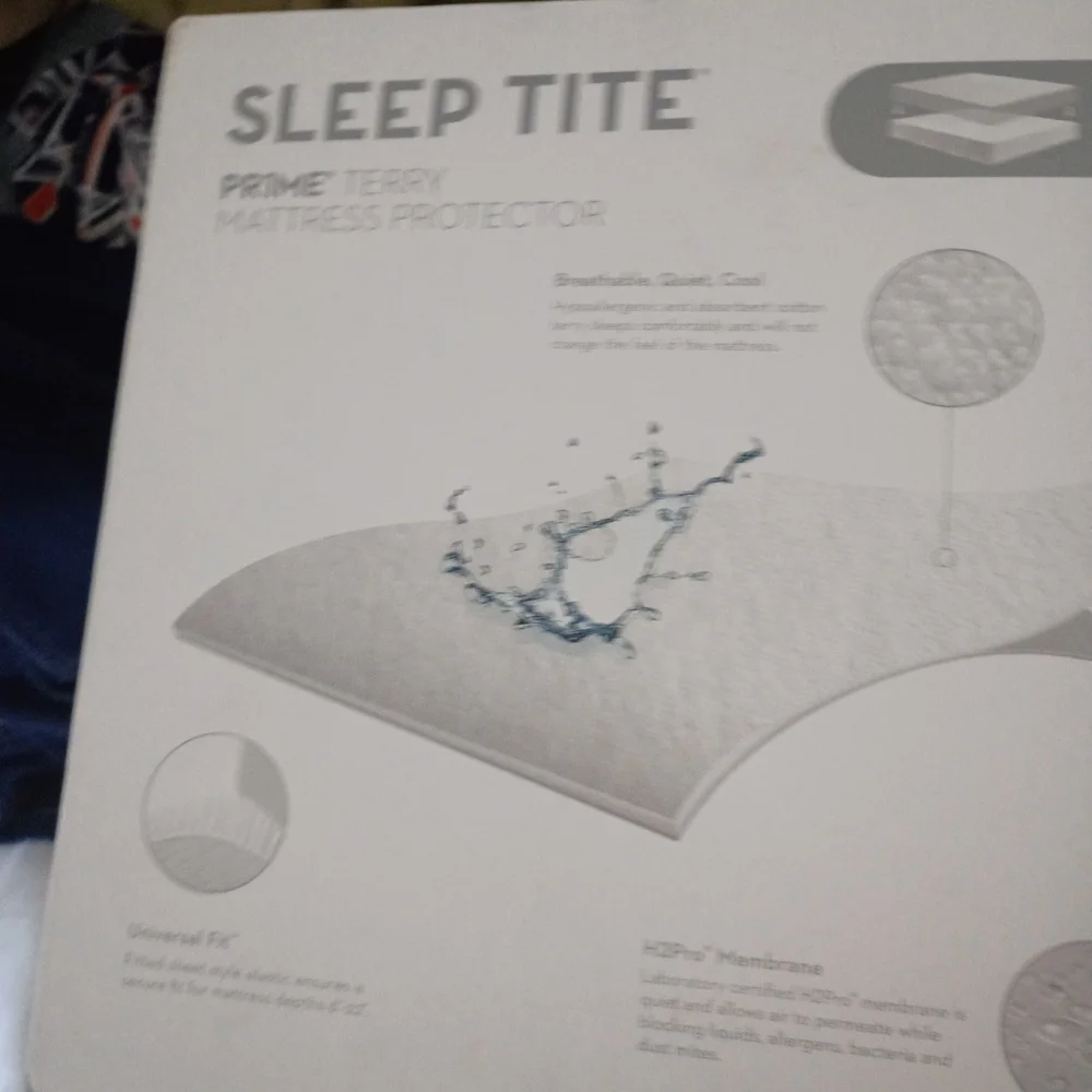Malouf Prime Terry Mattress Protector - White